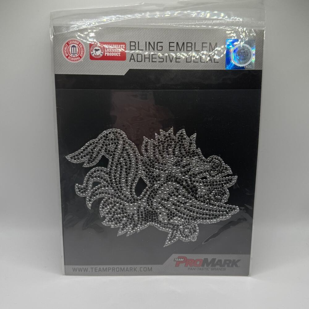 NCAA South Carolina Gamecocks Rhinestone Bling Auto Emblem Adhesive Decal Nip